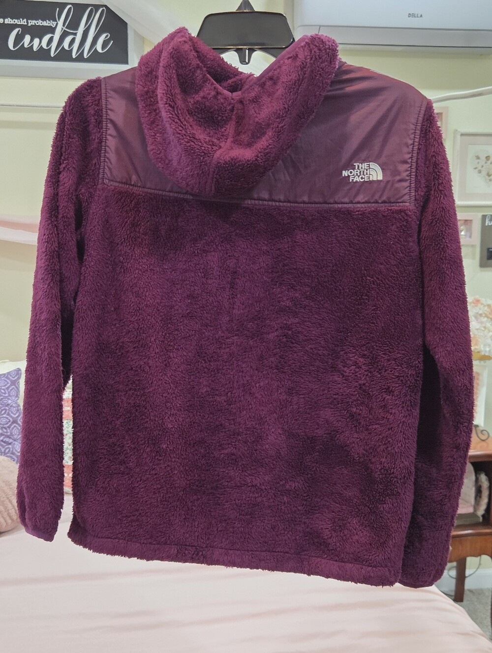 The North Face Girls Full-Zip Oso Plush Hoodie in Plum Girls Size XL/18 - Picture 7 of 11